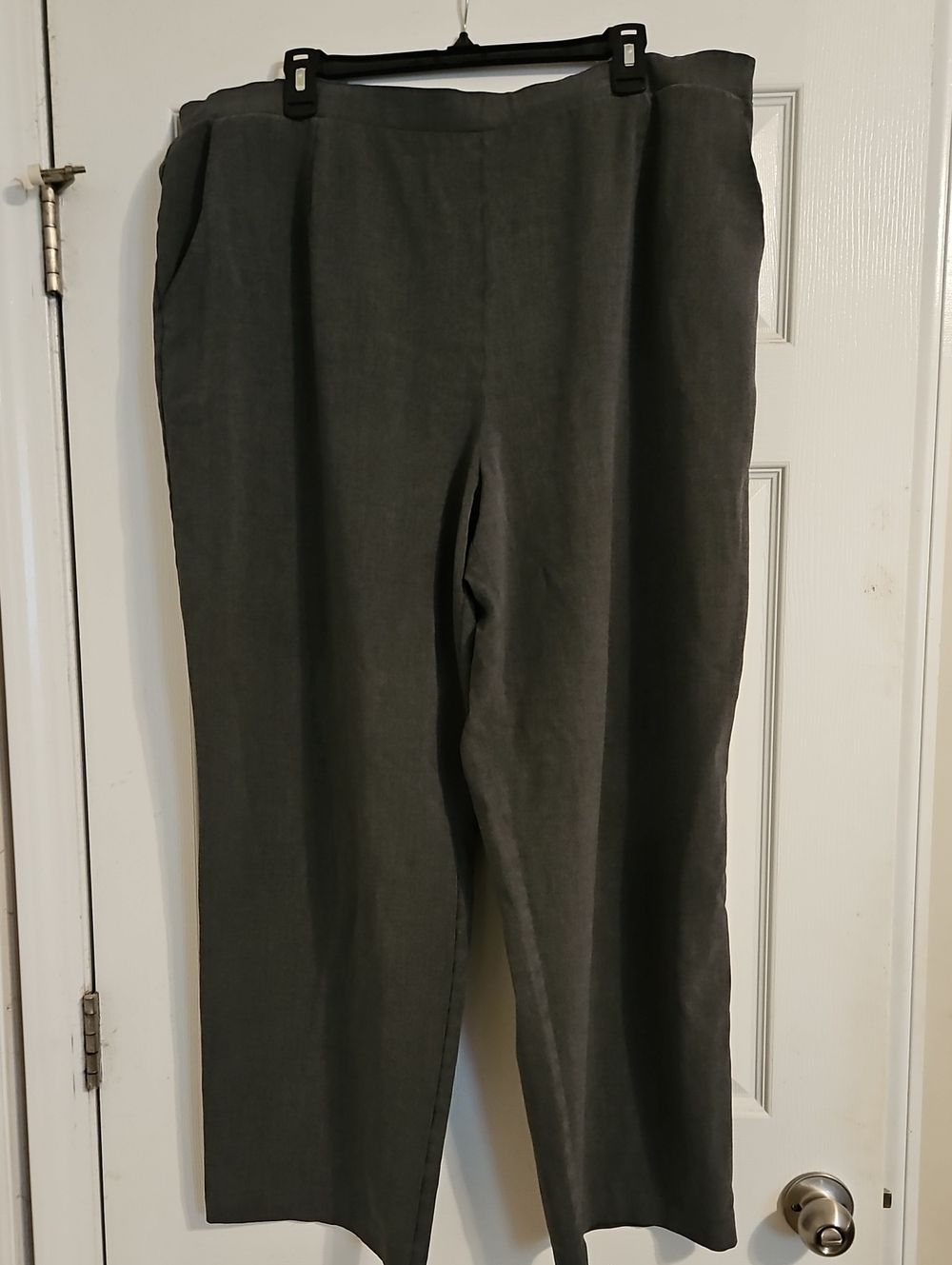 Kim Rogers Charcoal Straight-Leg Dress Pants